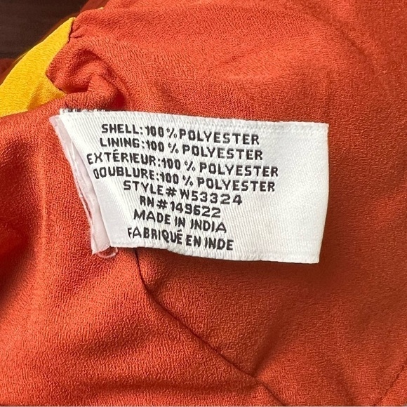 WALTER BAKER 70s Floral Colorblock Off Shoulder Puff Long Sleeve Ruffle Top M - Picture 8 of 8